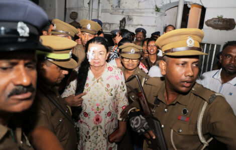 Sri Lanka's former first lady is arrested on corruption allegations